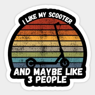 I Like My Scooter Sticker